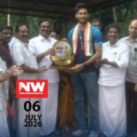 വോളിബോൾ താരം ജോൺ ജോസഫിനെ ആദരിച്ച് പുൽപ്പള്ളി മണ്ഡലം കോൺഗ്രസ് കമ്മിറ്റി